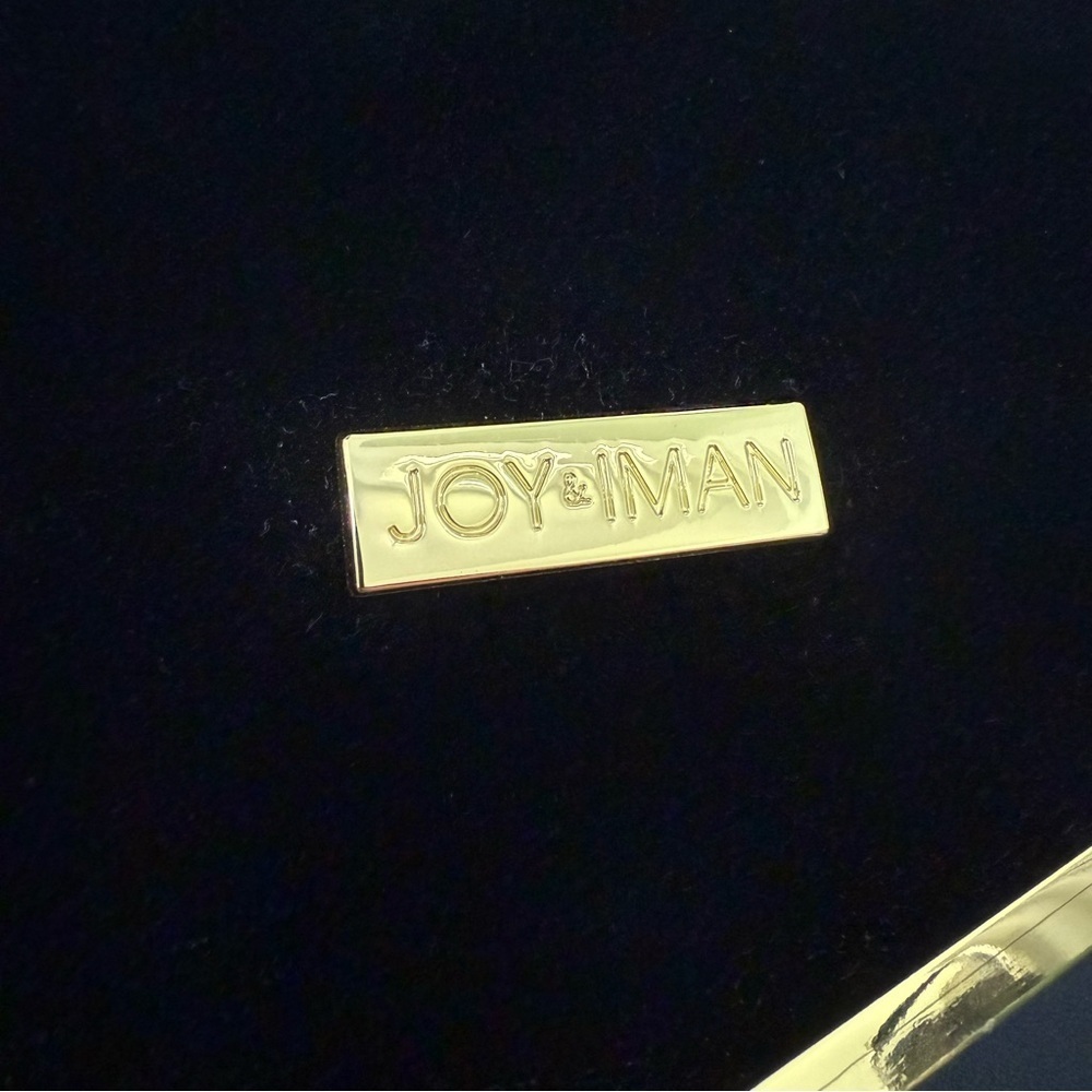 NWOT Joy & Iman Leather Velvet Clutch Crossbody Strap Purse Zipper Closure Bag - Picture 3 of 15
